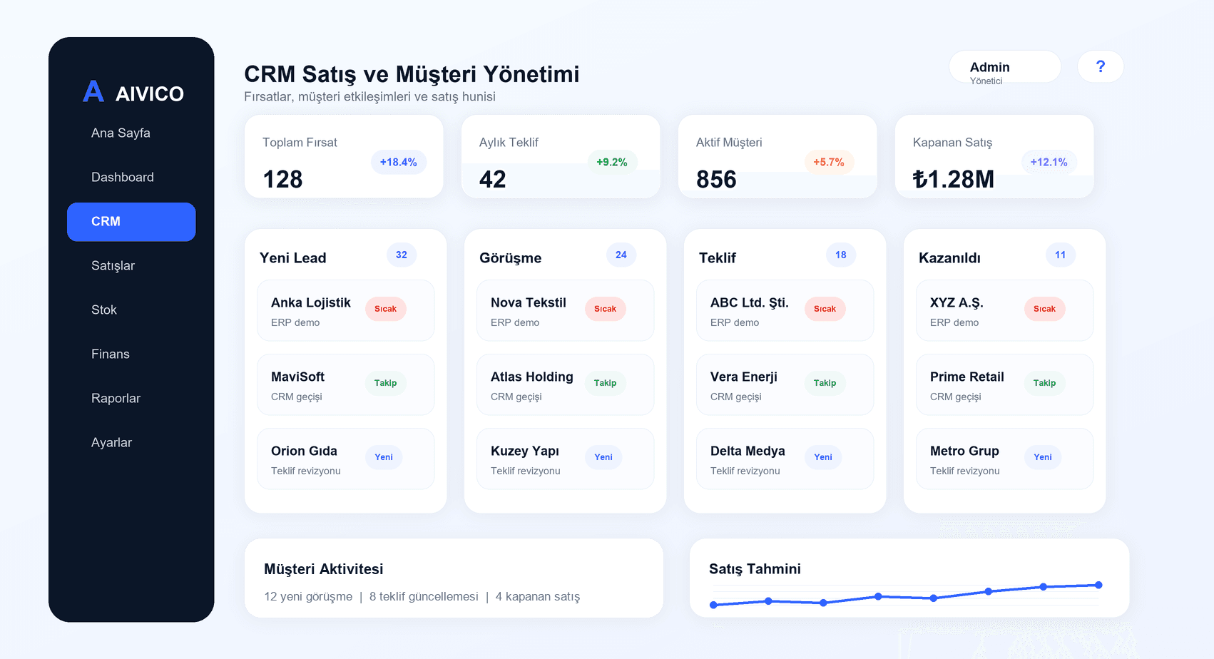 Kurumsal ERP & CRM Yönetim Platformu galeri görseli 2