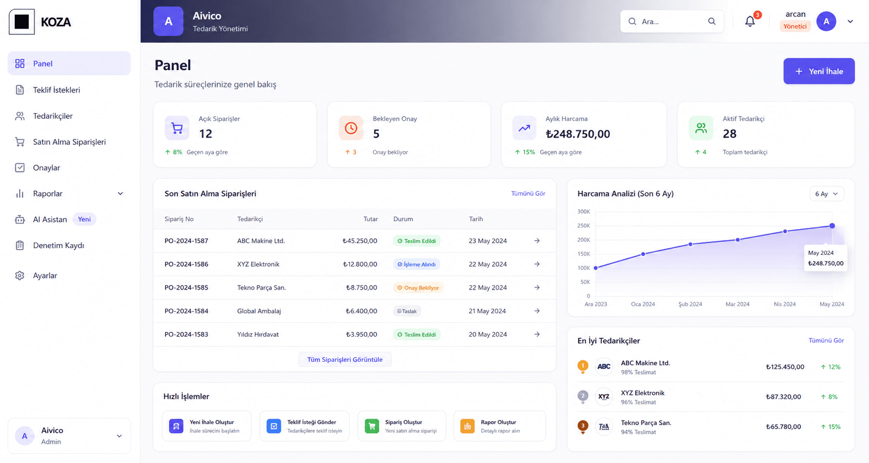 KOZA Smart Procurement & Purchasing Platform galeri görseli 2