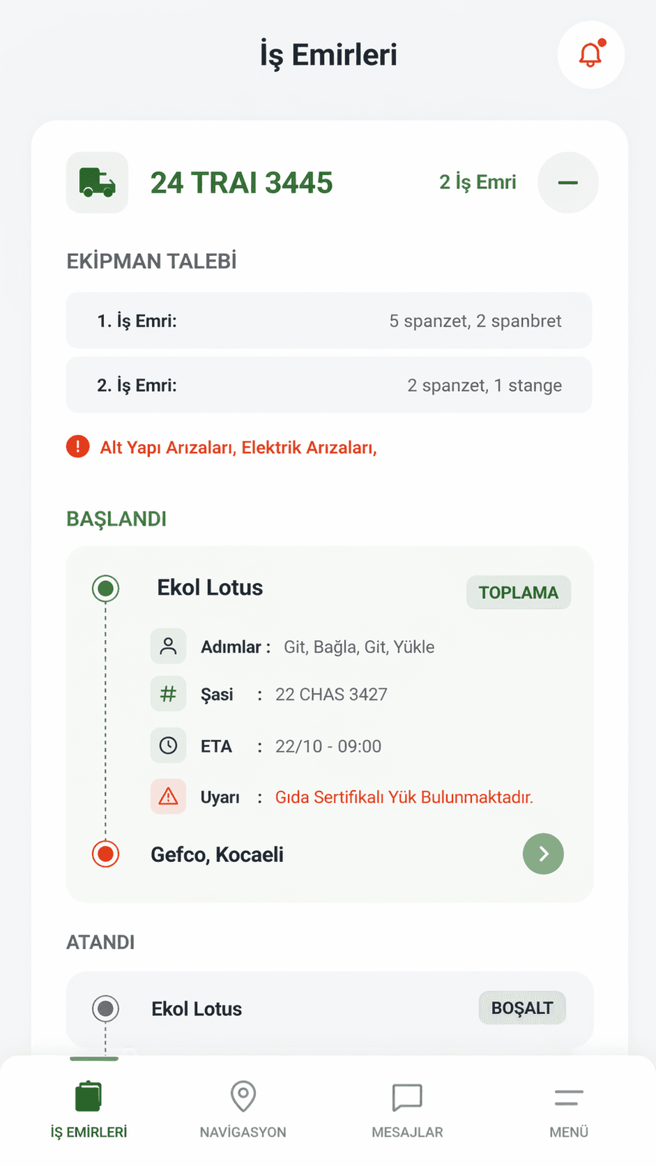 Saha Ekipleri Mobil Yönetim Uygulaması galeri görseli 2
